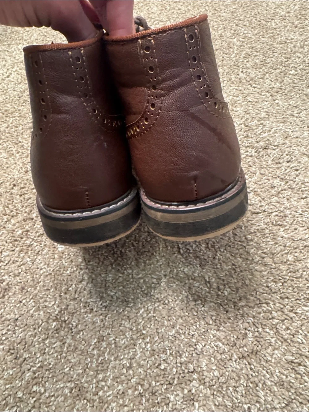 Steve Madden Men's Brown Leather Lace-Up Chukka Boot mid ankle SZ 7.5